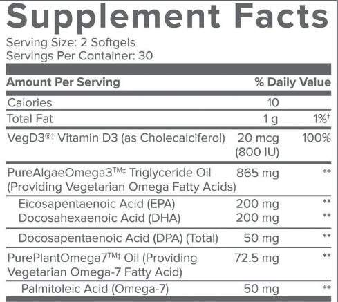 Advanced Plant Omegas Ingredients