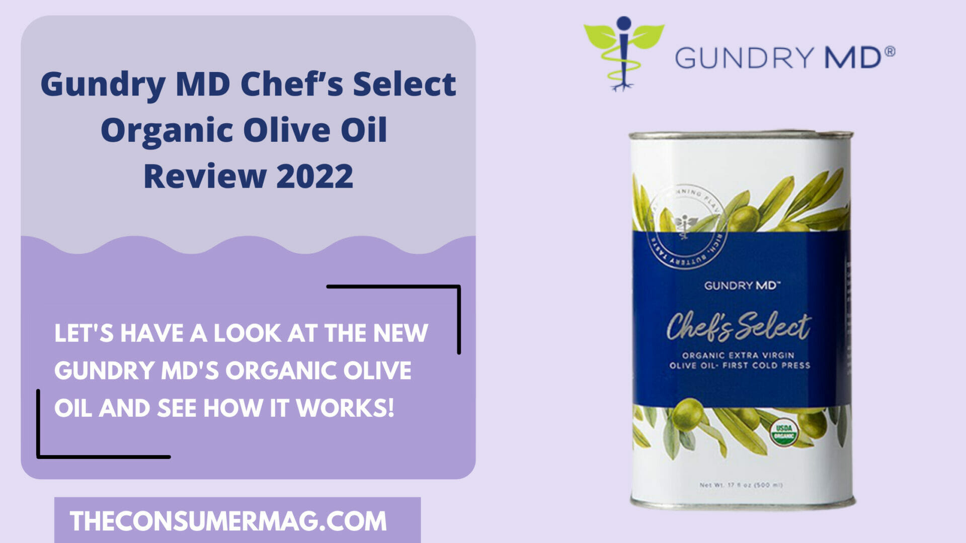 Gundry MD Chef’s Select Organic Olive Oil