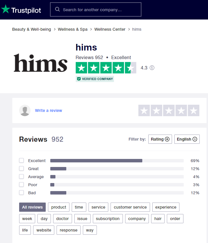 Ratings and Reviews from Trustpilot.com