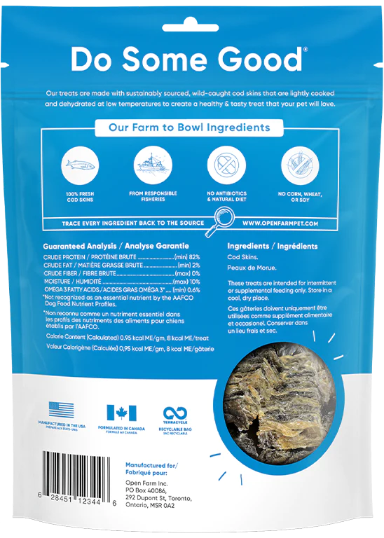 Dehydrated Cod Skin Treats ingredients