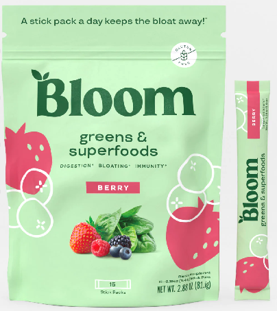 Bloom Nutrition green sticks packs 