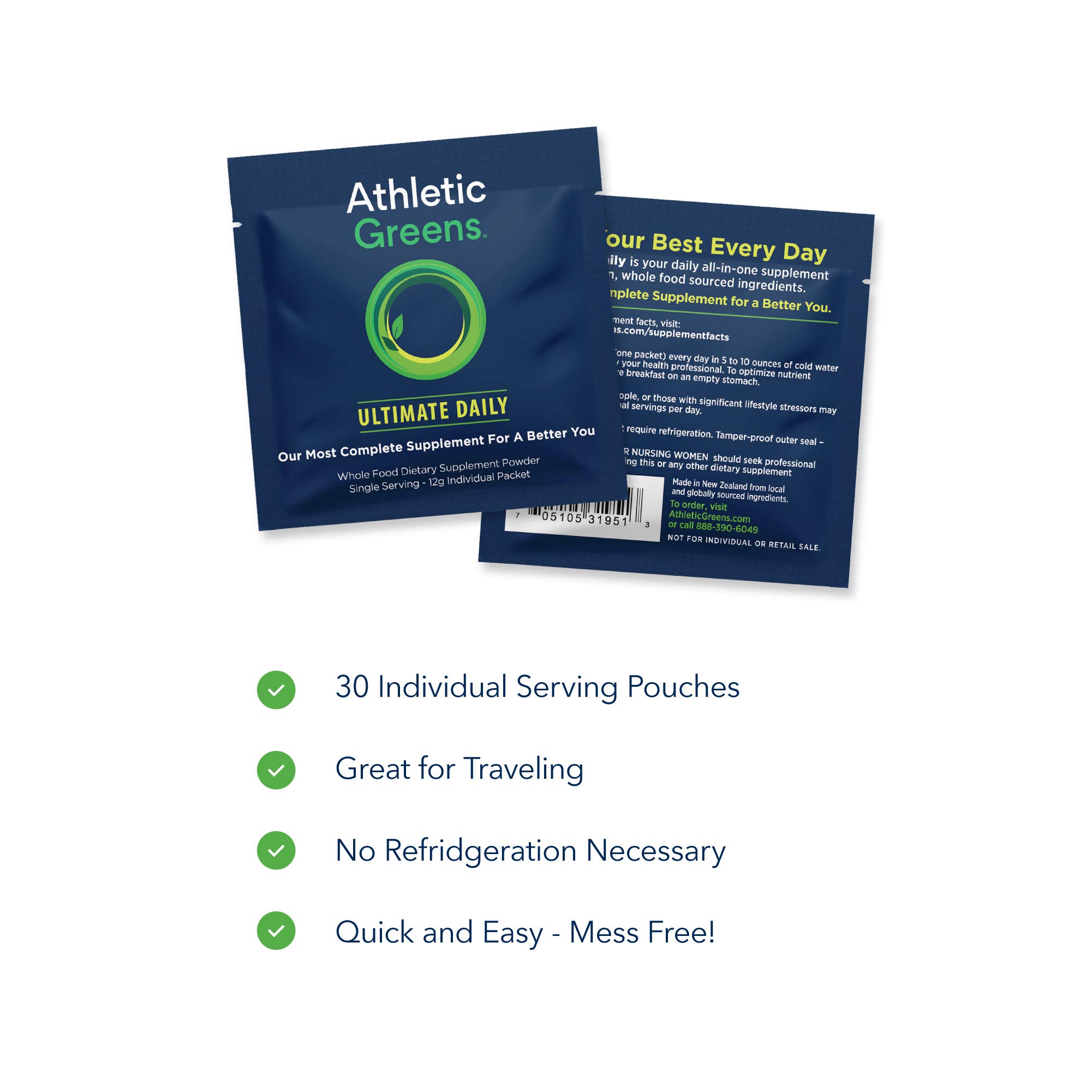 Athletic Greens Pouch Single Subscription
