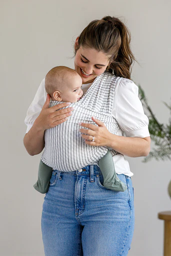 Solly Baby WRAP, Natural, and Grey Stripes