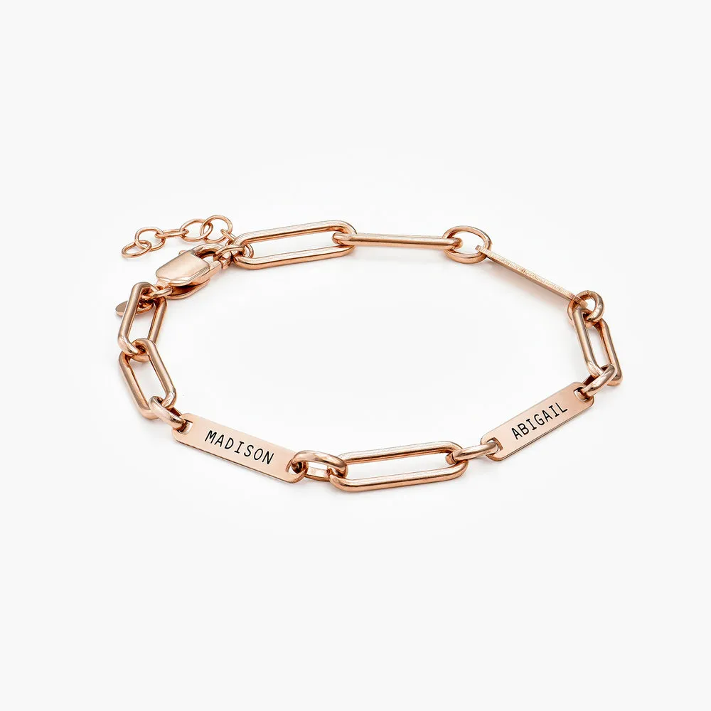 Ivy Name Paperclip Chain Bracelet