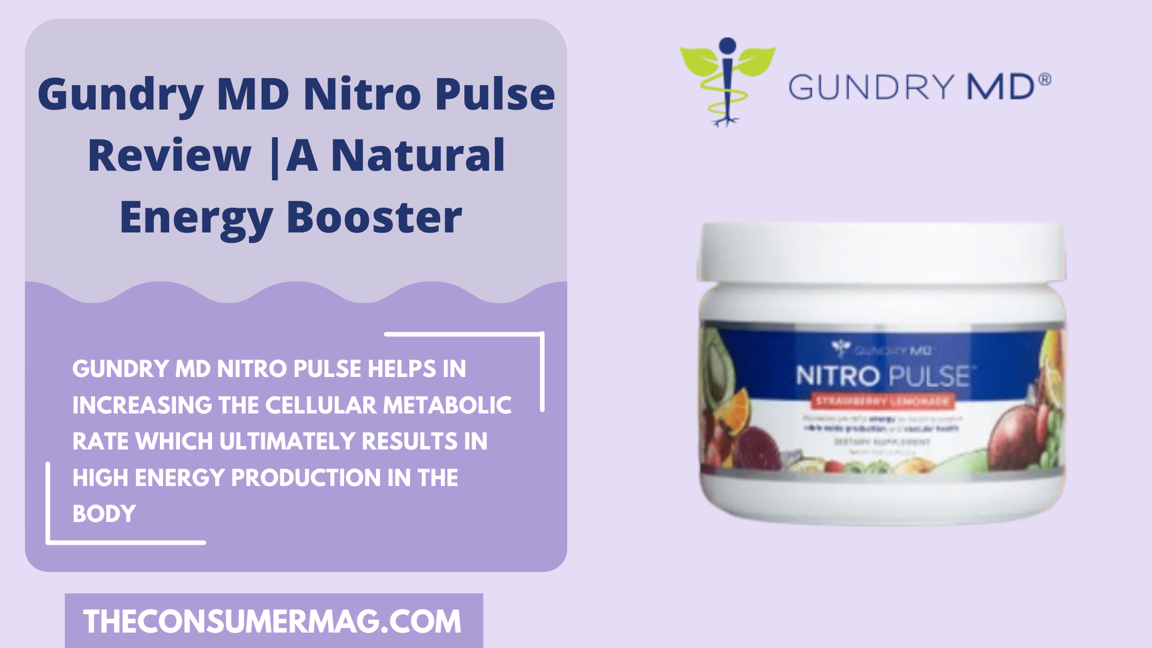 Gundry MD Nitro Pulse Review |A Natural Energy Booster